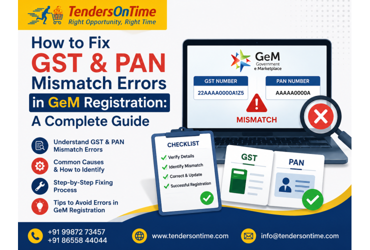 How to Fix GST and PAN Mismatch Errors in GeM Registration